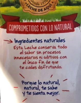Lista de ingredientes del producto Leche entera Central Lechera Asturiana 