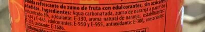 Liste des ingrédients du produit Zero refresco de naranja sin azúcares añadidos Kas 