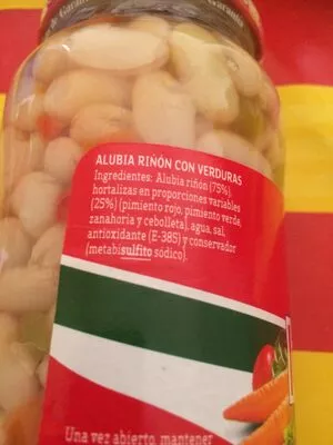 List of product ingredients Alubias Con Verduras  