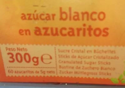 Liste des ingrédients du produit Azúcar blanco Azucarera 300 g