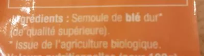 List of product ingredients Couscous Blanc Bio  