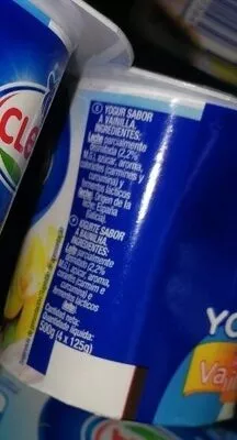 List of product ingredients Yogur vainilla Clesa 4 x 125 g