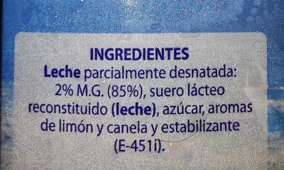 Liste des ingrédients du produit Leche merengada  