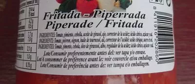 Lista de ingredientes del producto Fritada Celorrio 