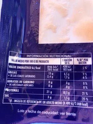 Liste des ingrédients du produit Salmon ahumado Traiña 100 g