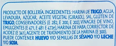 List of product ingredients Pan Para Hot Dogs Bimbo 