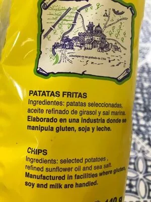 Lista de ingredientes del producto Papas Duso papas duso 