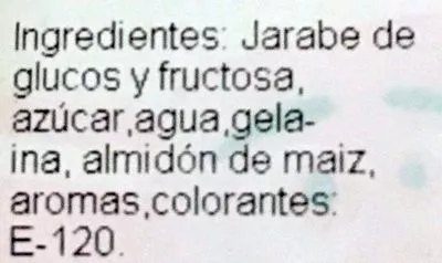 Lista de ingredientes del producto Marshmallows Capo 