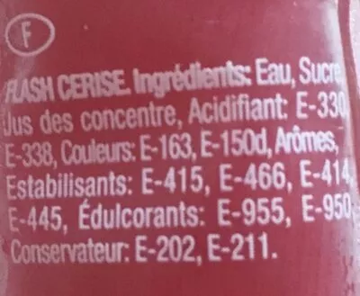Lista de ingredientes del producto Flash siglitos 