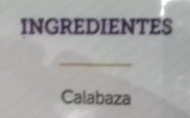 List of product ingredients Calabaza cocida en dados Huercasa 250 g