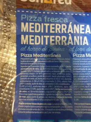 Lista de ingredientes del producto Pizza fresca mediterranea bonÀrea 420 g