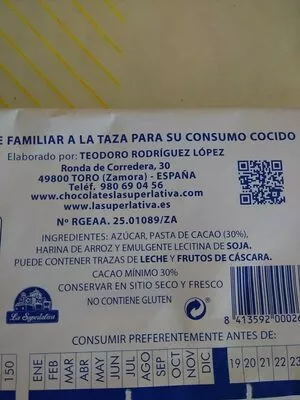 List of product ingredients Chocolates Fernando Pascual Pérez fernando pascual perez 