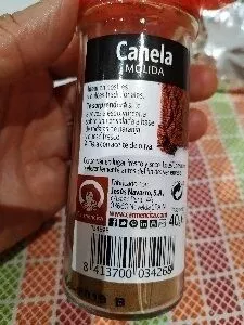 Liste des ingrédients du produit Canela molida Carmencita 40 gramos