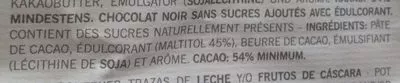 Liste des ingrédients du produit Simon Coll Chocolate Negro 85GR Simon Coll 85 g