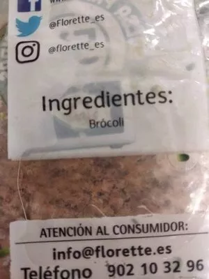 List of product ingredients Brócoli al vapor Florette 