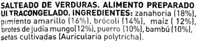 List of product ingredients Salteado al estilo tailandés La Sirena 600 g