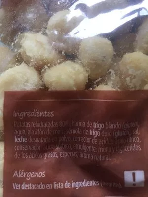 Lista de ingredientes del producto Gnocchi Consum 