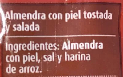 List of product ingredients Almendras tostadas Consum 