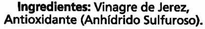 List of product ingredients Vinagre de Jerez Alipende 500 ml