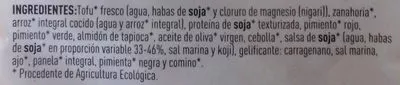 Liste des ingrédients du produit Hamburguesa vegetal hortelana Soria Natural, Soria Natural S.A. 160 g (2 x 80 g)