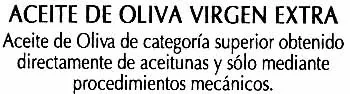 Liste des ingrédients du produit Aceite de oliva virgen extra Señorio de Segura Olivar de Segura 750 ml