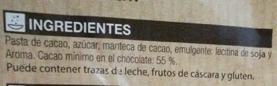 Lista de ingredientes del producto Chocolate postres fundir Unide 200 g
