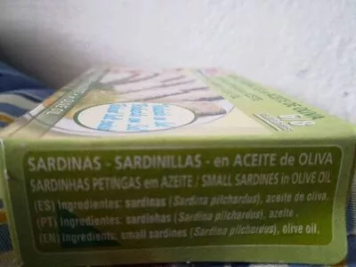 Lista de ingredientes del producto Sardinillas en aceite de oliva Froiz 