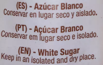 Lista de ingredientes del producto Azúcar blanco Froiz 