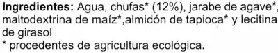 Lista de ingredientes del producto Bebida de chufa EcoMil 1 l