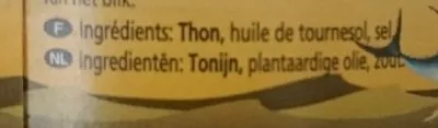 List of product ingredients Miettes de thon Ribeira 