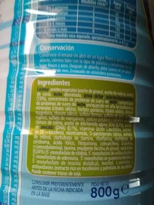 List of product ingredients Nutriben Natal 1 Pro Alfa 800G Nutriben 