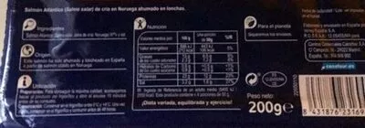 Liste des ingrédients du produit Salmón ahumado noruego Carrefour 200 g