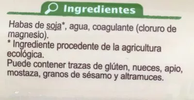 Liste des ingrédients du produit Tofu natural Carrefour,  Carrefour bio 400 g