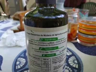 Lista de ingredientes del producto Vinagre balsamico de modena Carrefour,  Carrefour bio 250 ml