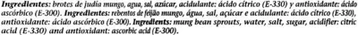 Liste des ingrédients du produit Brotes germinados El Corte Inglés 345 g (neto), 170 g (escurrido), 314 ml