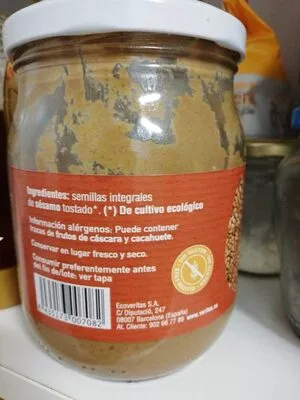 List of product ingredients Tahín Integral Veritas 