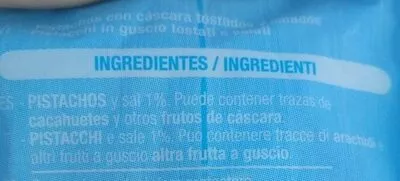 Liste des ingrédients du produit Pistachos tostados y salados Auchan 400 g