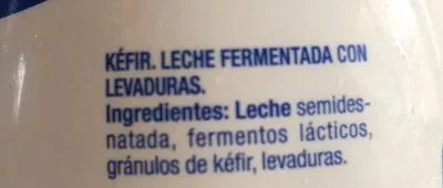 Lista de ingredientes del producto Kefir Nestlé 