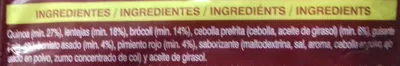 Liste des ingrédients du produit Salteado de quinoa Congelados de Navarra 400 g