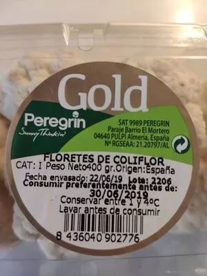 List of product ingredients Floretes de coliflor Peregrín 