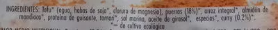 Liste des ingrédients du produit Hamburguesas de puerros al curry Biomundo 150 g (2 x 75 g)
