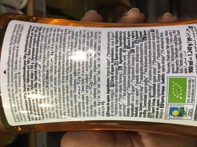 Lista de ingredientes del producto Sirop d’agave  