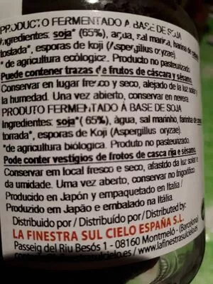 List of product ingredients Hatcho Miso La finestra sul Cielo 