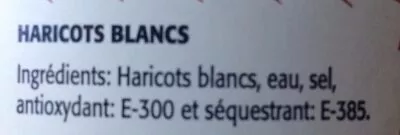 List of product ingredients Haricots blancs Zalea 