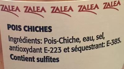 Liste des ingrédients du produit Pois Chiches catégorie Exta Zalea 
