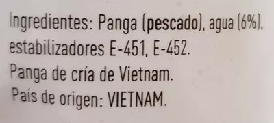 Lista de ingredientes del producto Filete de Panga EXKIMO 480 g