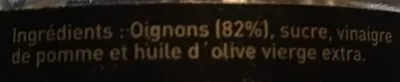 List of product ingredients Confit d'oignon aigre doux Casa Ramon 