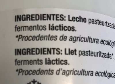 Lista de ingredientes del producto Kefir de vache Bio nadole 250ml