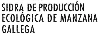 List of product ingredients Sidra ecológica Manzanova 1 l
