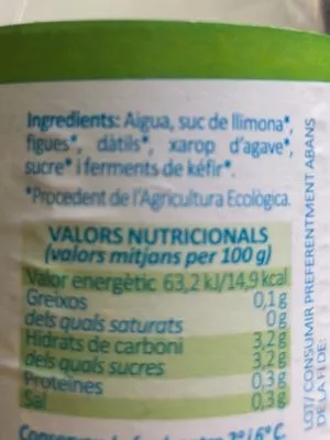 List of product ingredients Kefir Peralada 